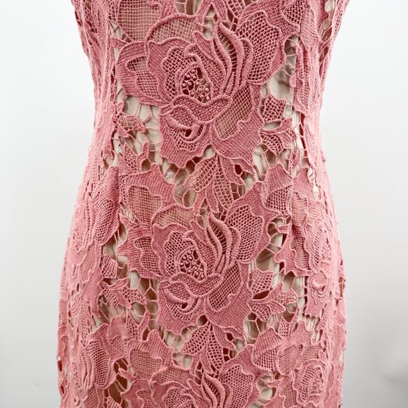 KEEPSAKE the Label Lonely‎ Love Lace Overlay Halter Midi Dress in Rose Size S - Picture 6 of 14